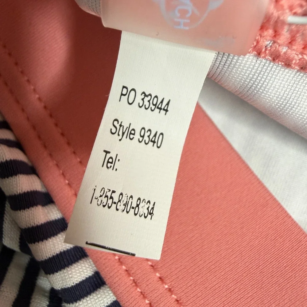 Southern Tide Seersucker Bikini Bottom Womens XL Navy Stripe Coral Swim Surf NWT